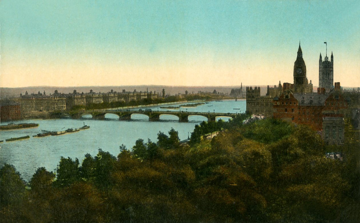 Most Westminsterski, Londyn, ok. 1910. autorstwa Unbekannt