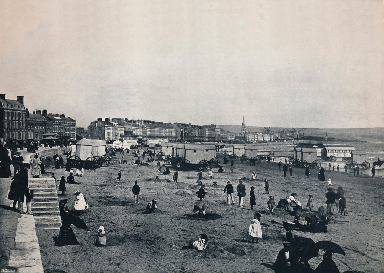 Weymouth – Widok ogólny miasta i plaży, 1895 autorstwa Unbekannt