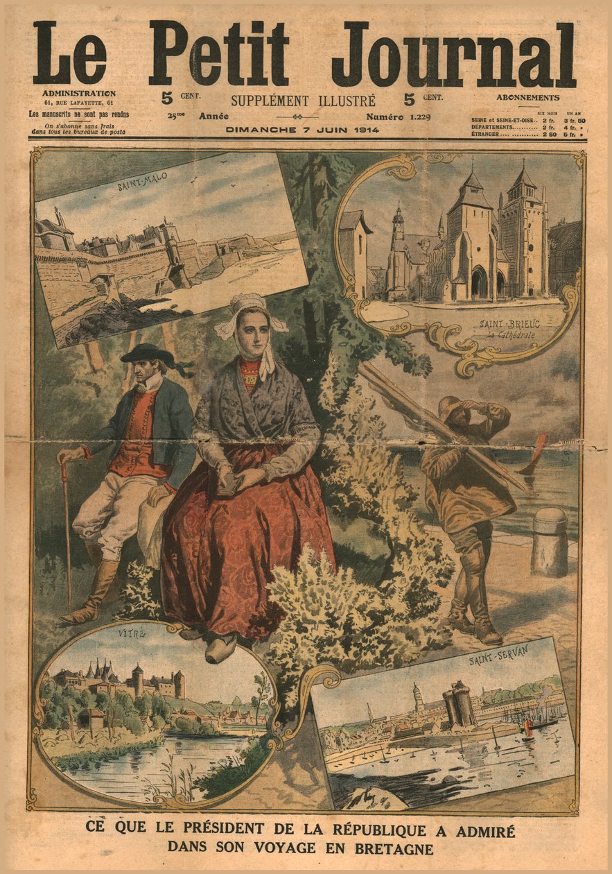 To, co podziwiał prezydent podczas swojej podróży do Bretanii w 1914 roku. autorstwa Unbekannt