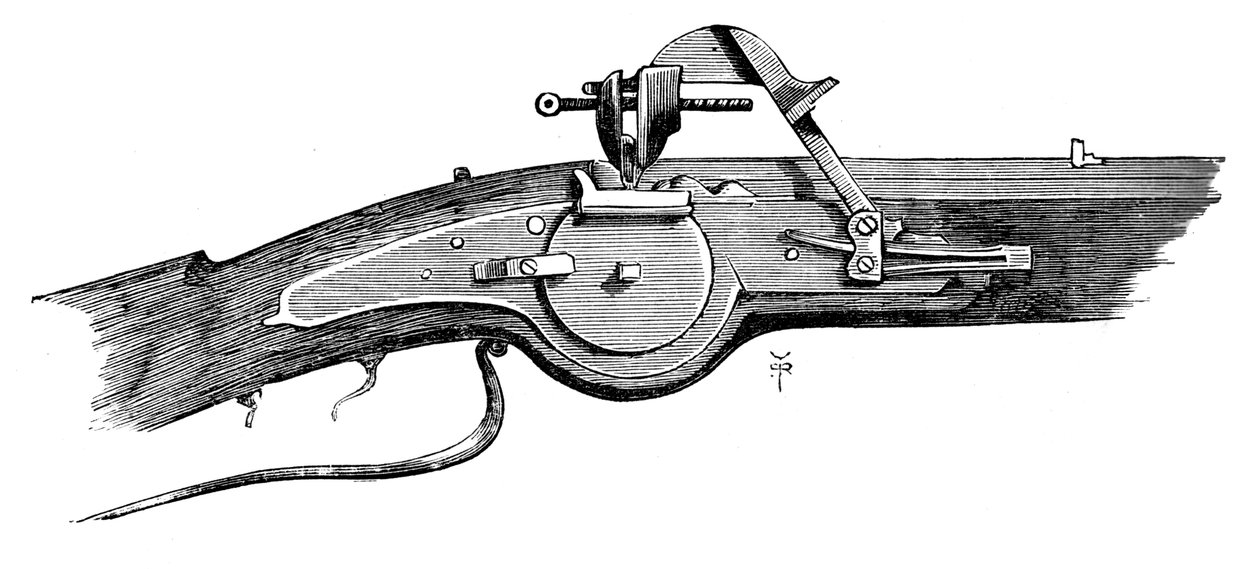 Mechanizm zamka kołowego, z Tower of London, ok. XVII w., ok. 1880 r. autorstwa Unbekannt