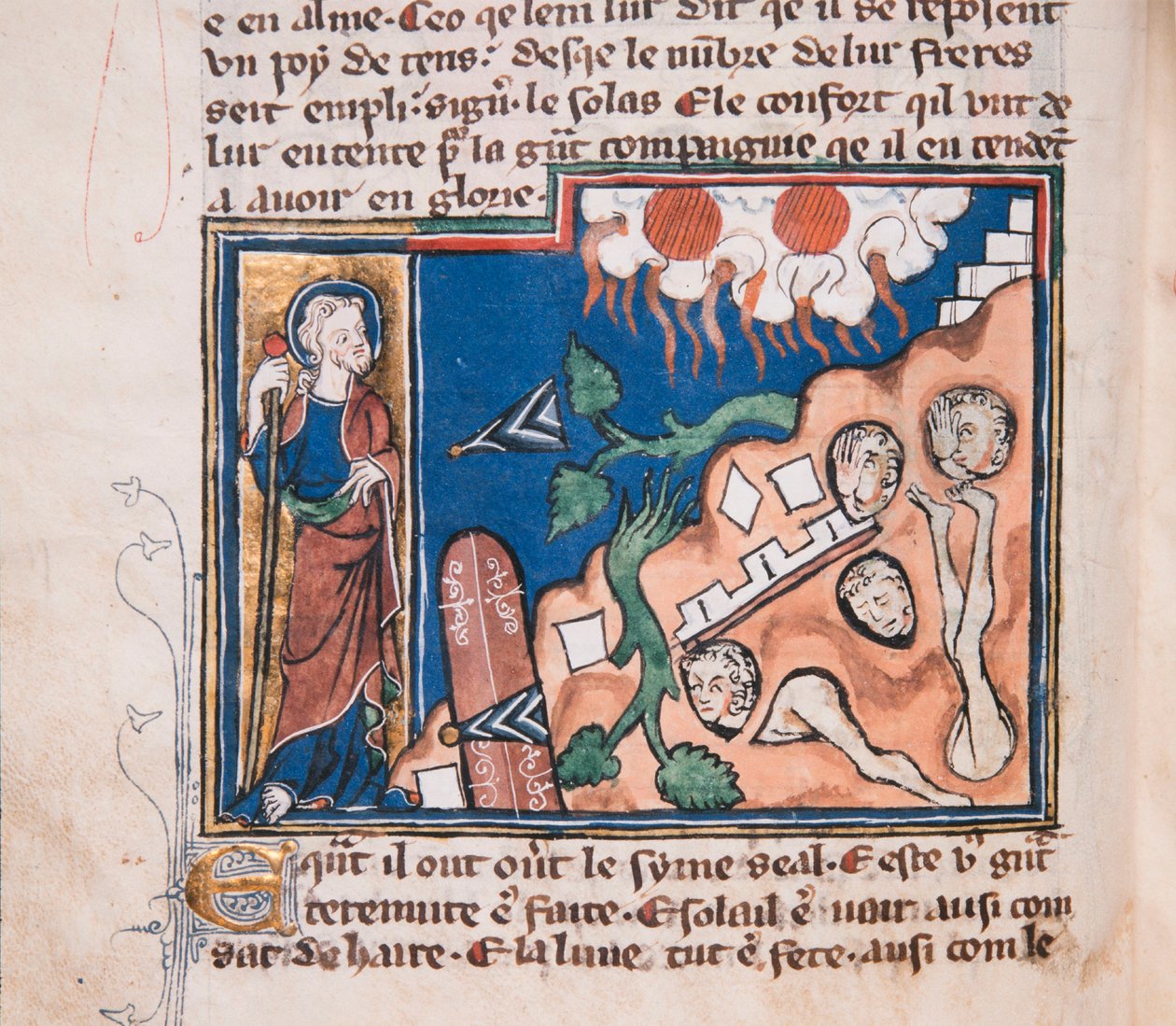Kiedy powstaje, by zadrżała ziemia... Miniatura z: Apocalypse de Saint Jean, ok. 1320. autorstwa Unbekannt