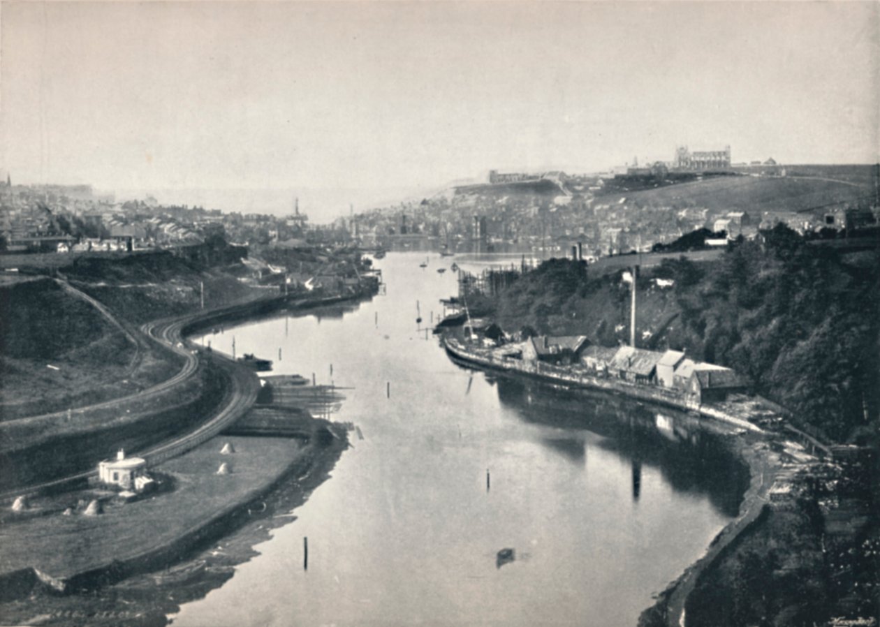 Whitby - Widok ogólny miasta, 1895 autorstwa Unbekannt