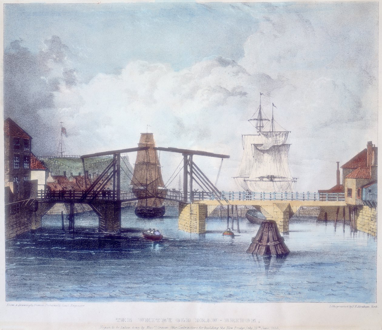Port Whitby, Yorkshire, u ujścia rzeki Esk, ok. 1833 r. autorstwa Unbekannt