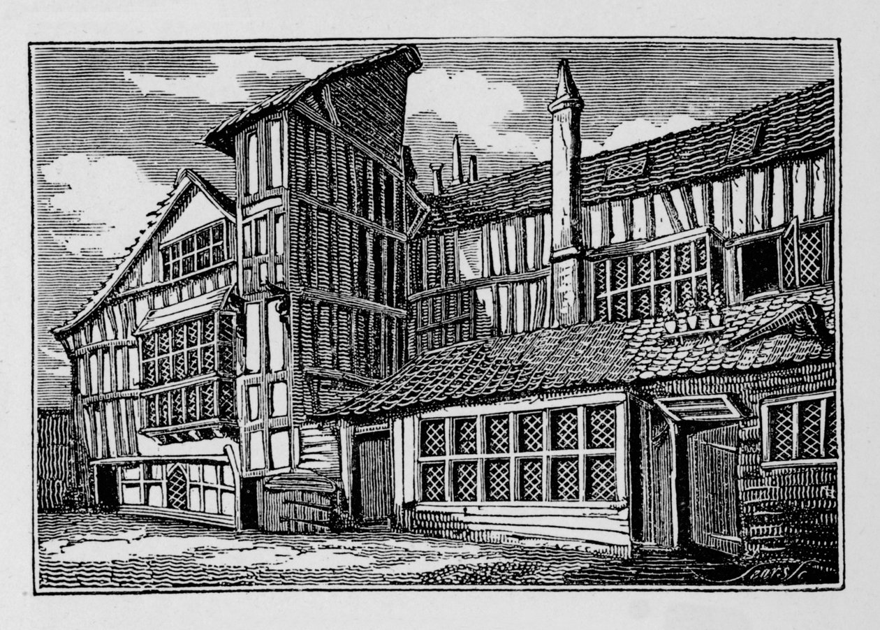 Dom Whittingtonów w pasażu Swithins, Moor Lane, City of London, 1823 1906 autorstwa Unbekannt