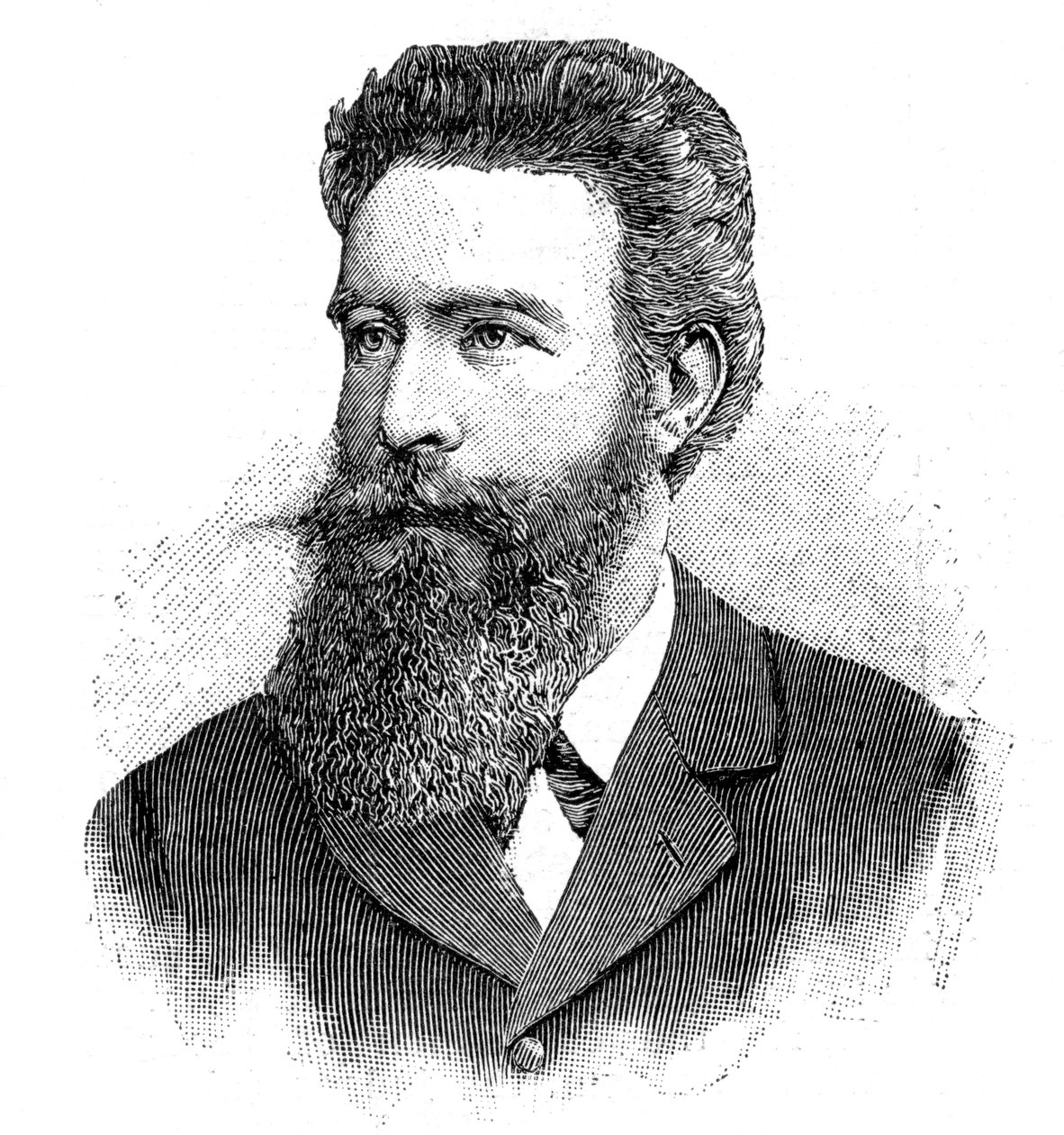 Wilhelm Konrad von Rontgen, niemiecki fizyk, 1902. autorstwa Unbekannt