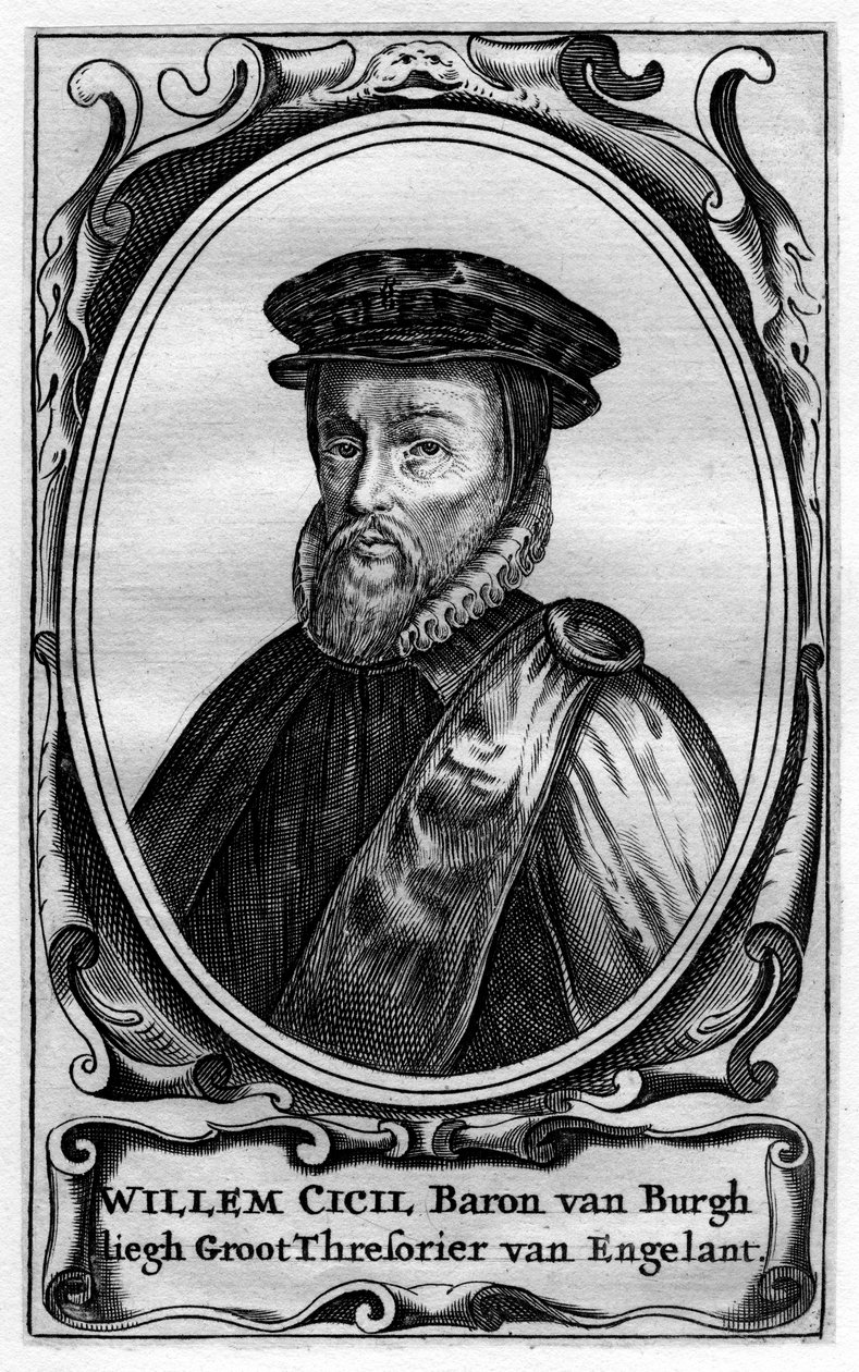 Willem Cecil, 1. baron Burghley, XVI-wieczny angielski mąż stanu autorstwa Unbekannt
