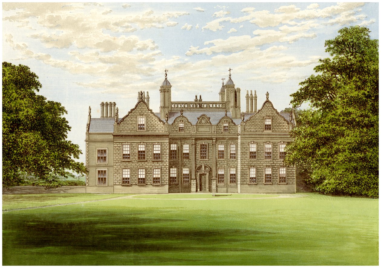 Willesley Hall, Derbyshire, dom hrabiego Loudoun, ok. 1880 autorstwa Unbekannt