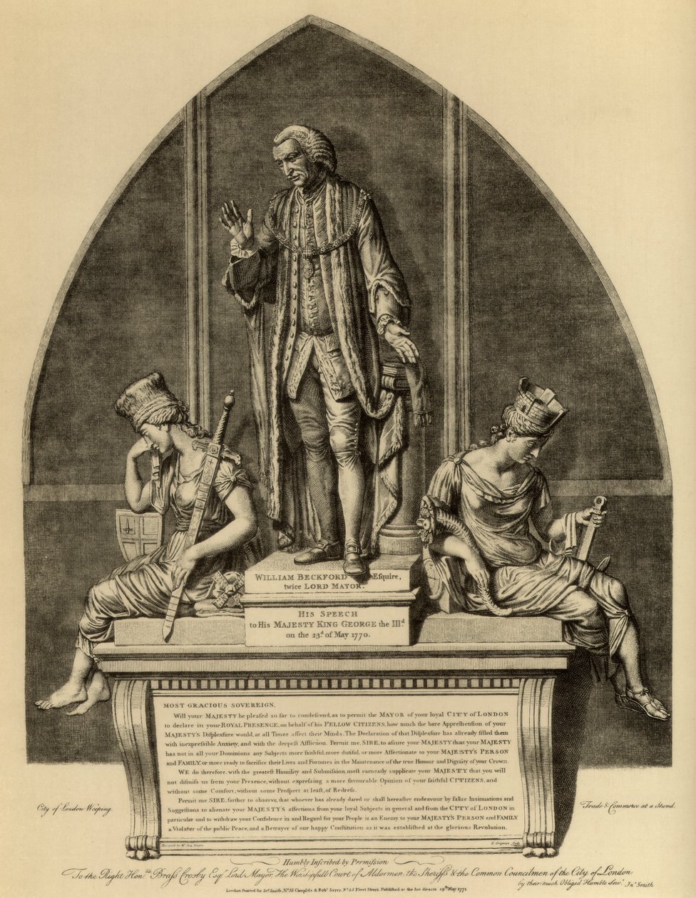 William Beckford i jego przemówienie do króla Jerzego III, 1770 1886 autorstwa Unbekannt