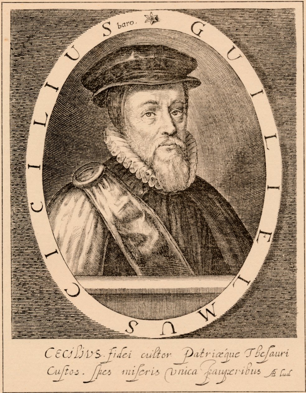 William Cecil, 1. baron Burghley 1520-1598, angielski mąż stanu, 1889 autorstwa Unbekannt