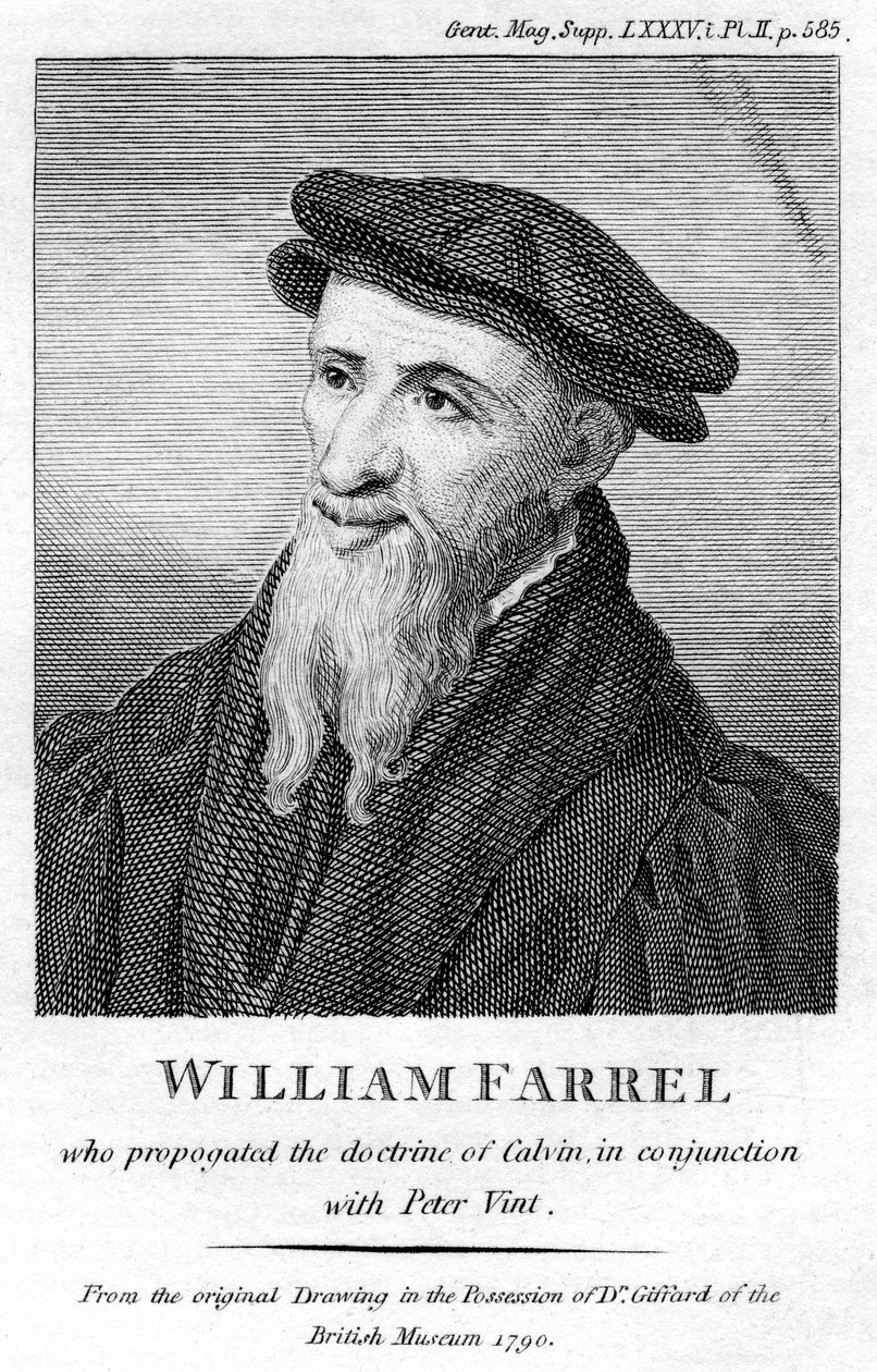 William Farel, XVI-wieczny francuski ewangelista autorstwa Unbekannt