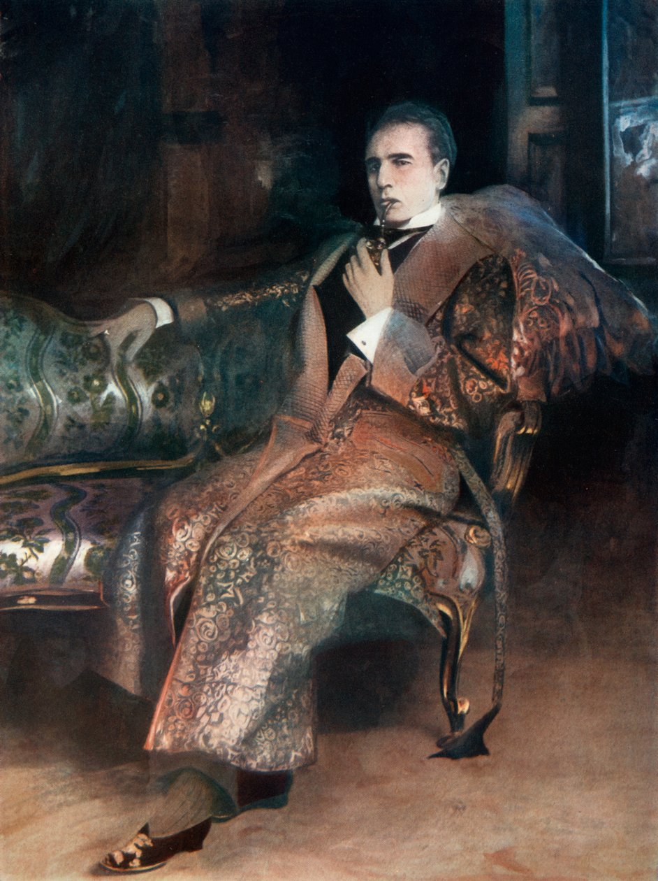 William Gillette w Sherlocku Holmesie, ok. 1902 r. autorstwa Unbekannt