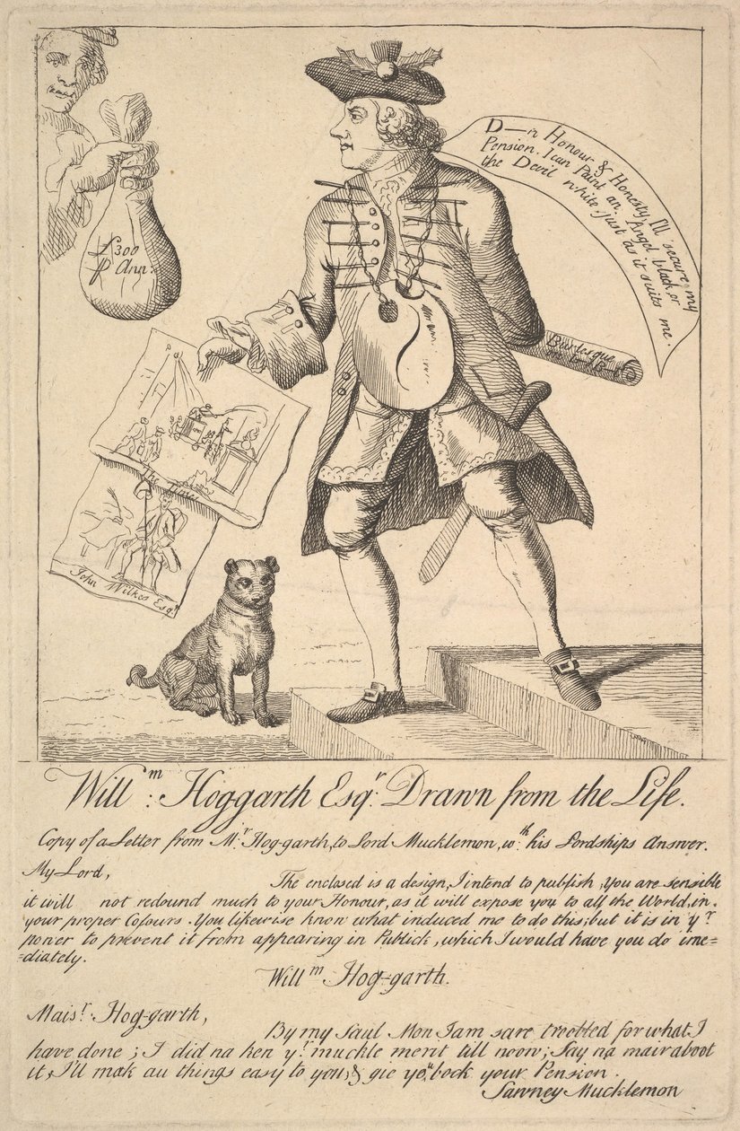 William Hog-garth Esq. Zaczerpnięty z życia, 1763. autorstwa Unbekannt