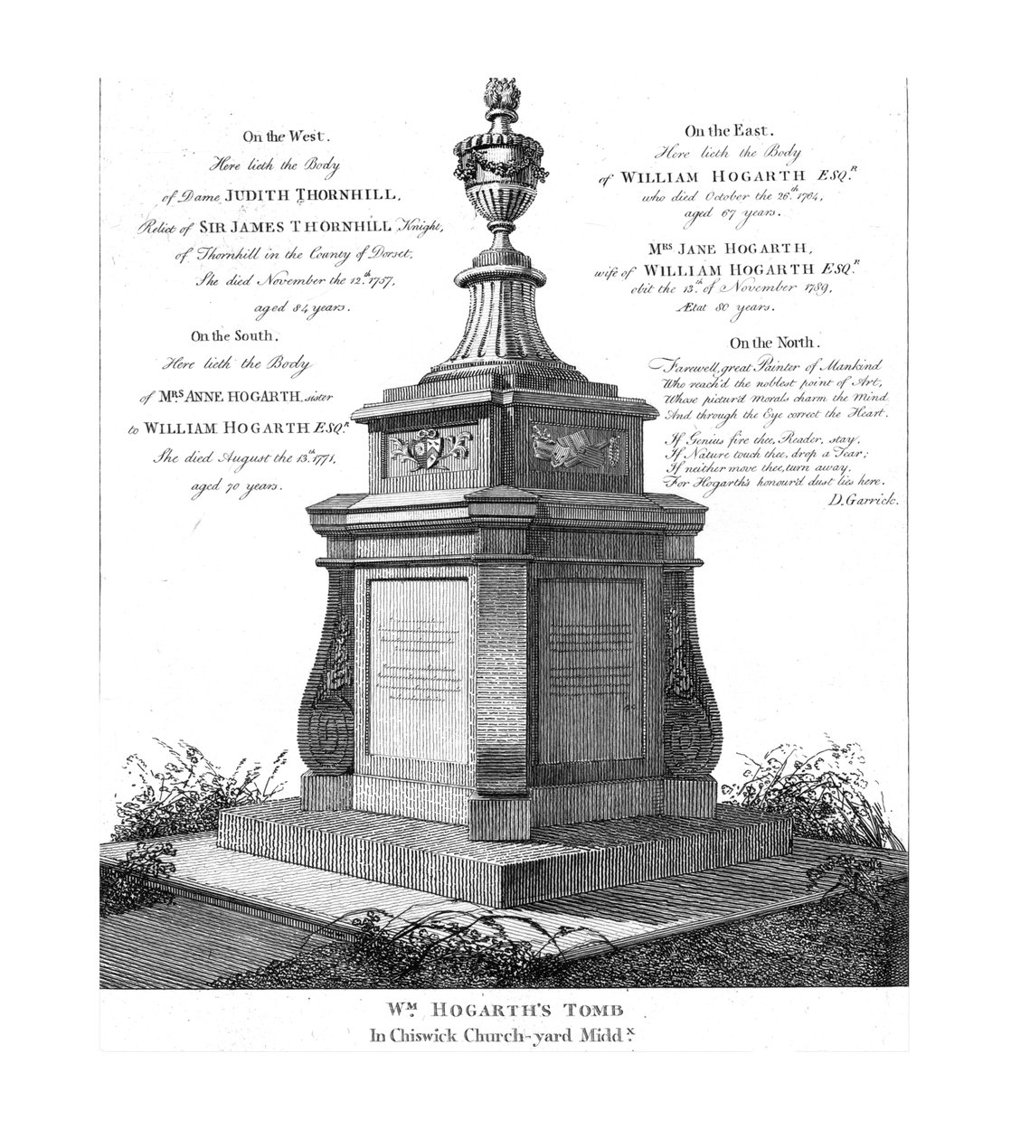 Grób Williama Hogartha, ok. 1793. autorstwa Unbekannt