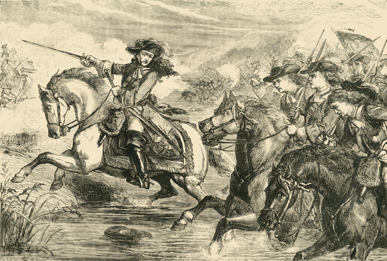 Wilhelm III. W bitwie pod Boyne, 1690, 1890. autorstwa Unbekannt