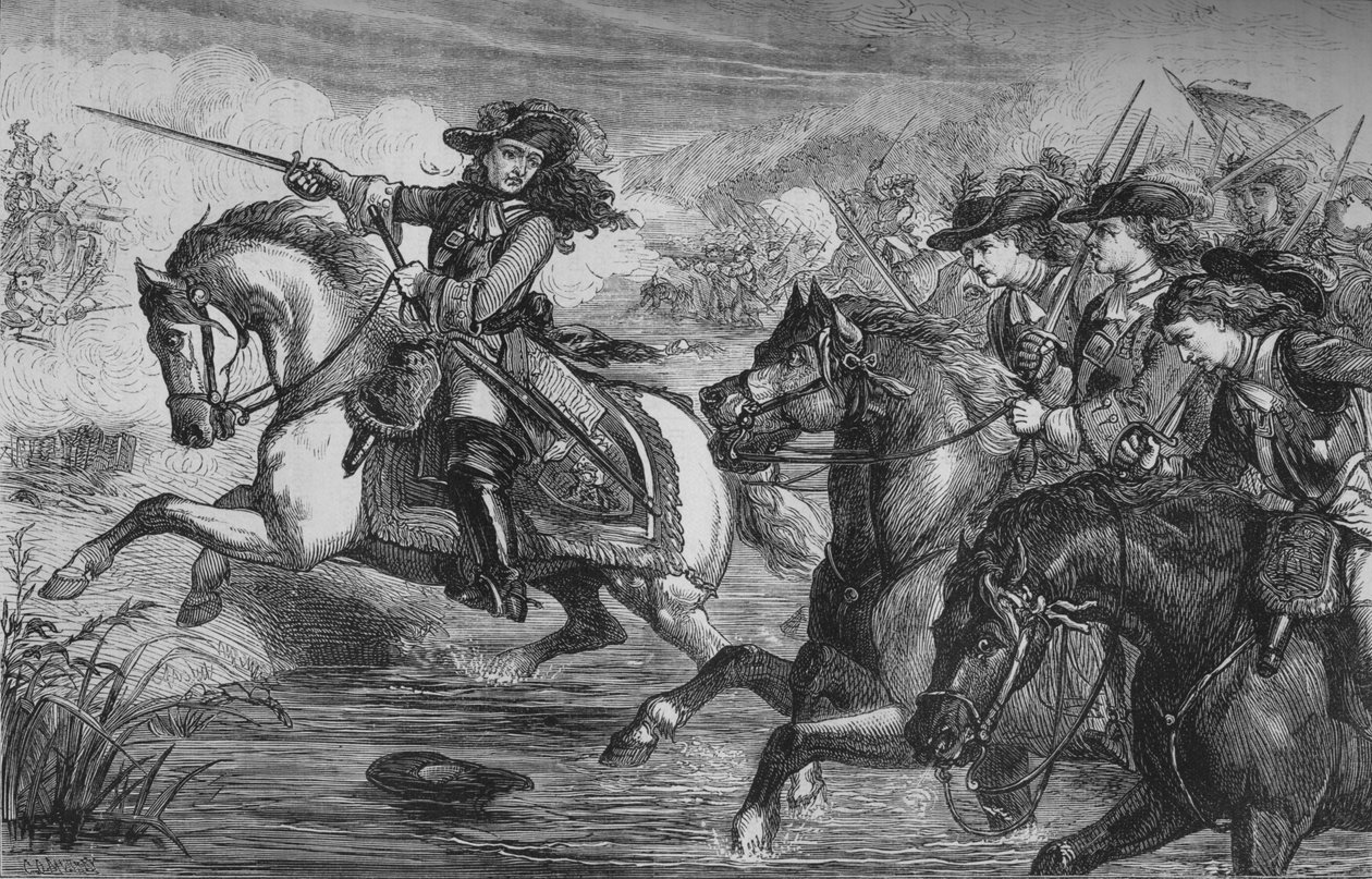 Wilhelm III. U Boyne, 1690, ok. 1880. autorstwa Unbekannt