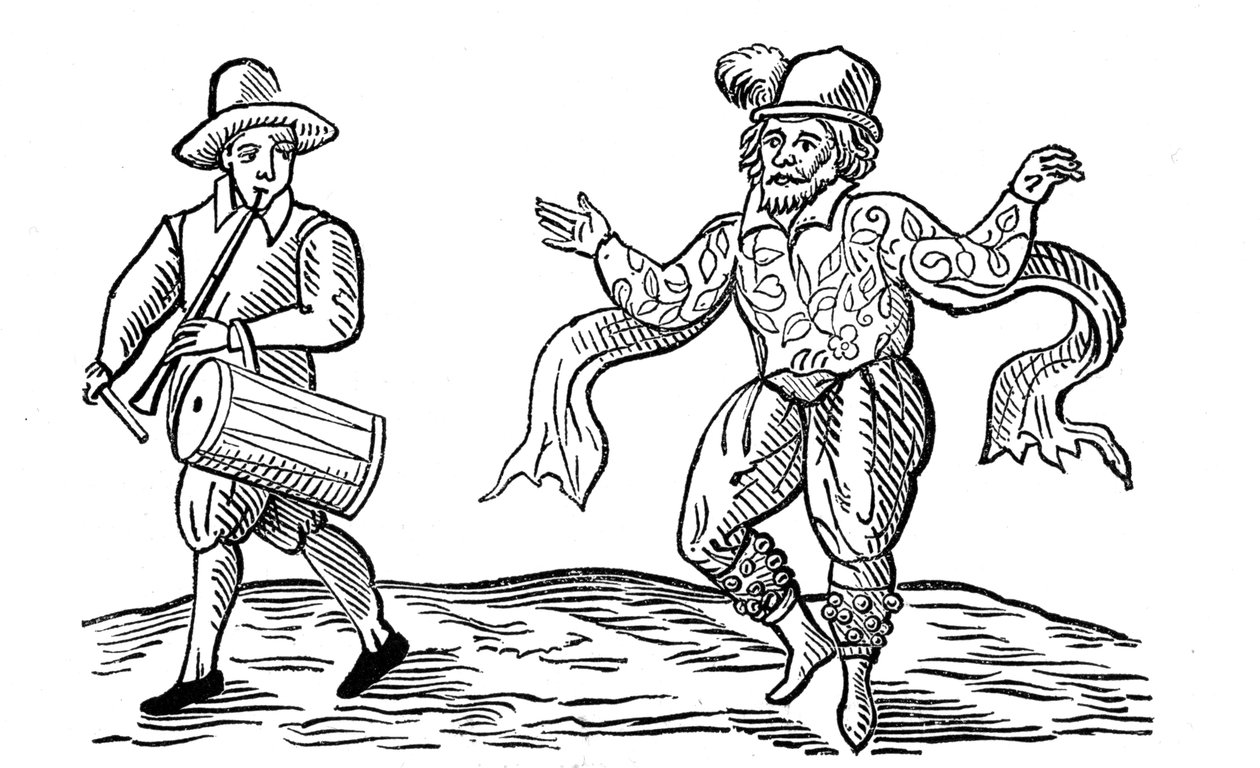 William Kemp lub Kempe, elżbietański komik, 1600 autorstwa Unbekannt