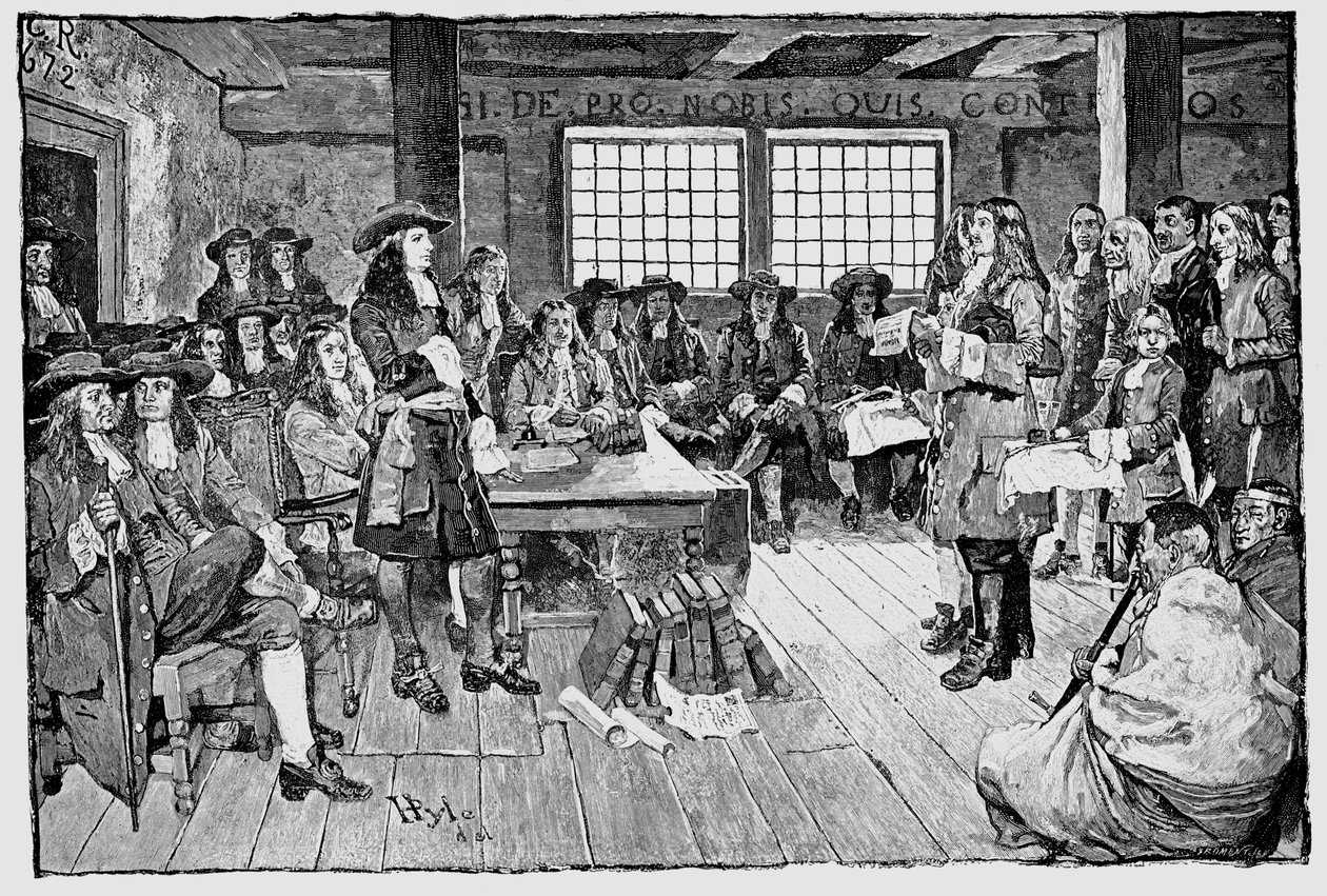 William Penn 1644-1718 Angielski kwakier i kolonialista, założyciel Pensylwanii, 1682 autorstwa Unbekannt