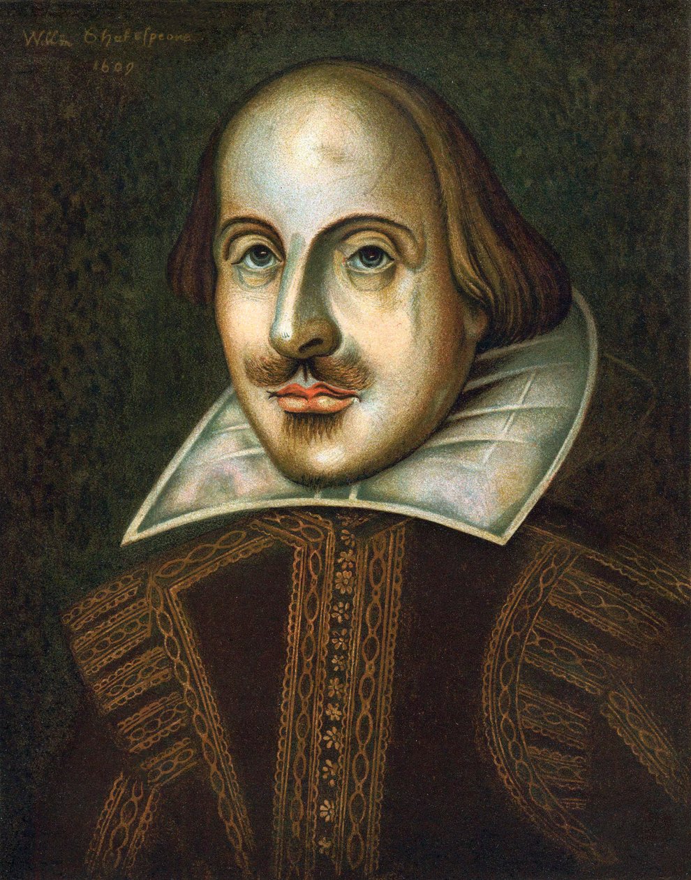 William Shakespeare, angielski dramaturg, 1609 autorstwa Unbekannt
