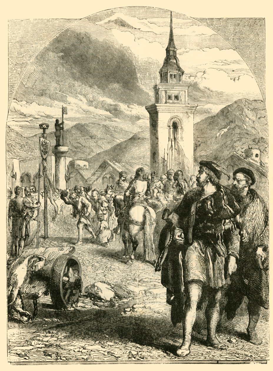 William Tell na rynku w Altdorfie, 1890. autorstwa Unbekannt