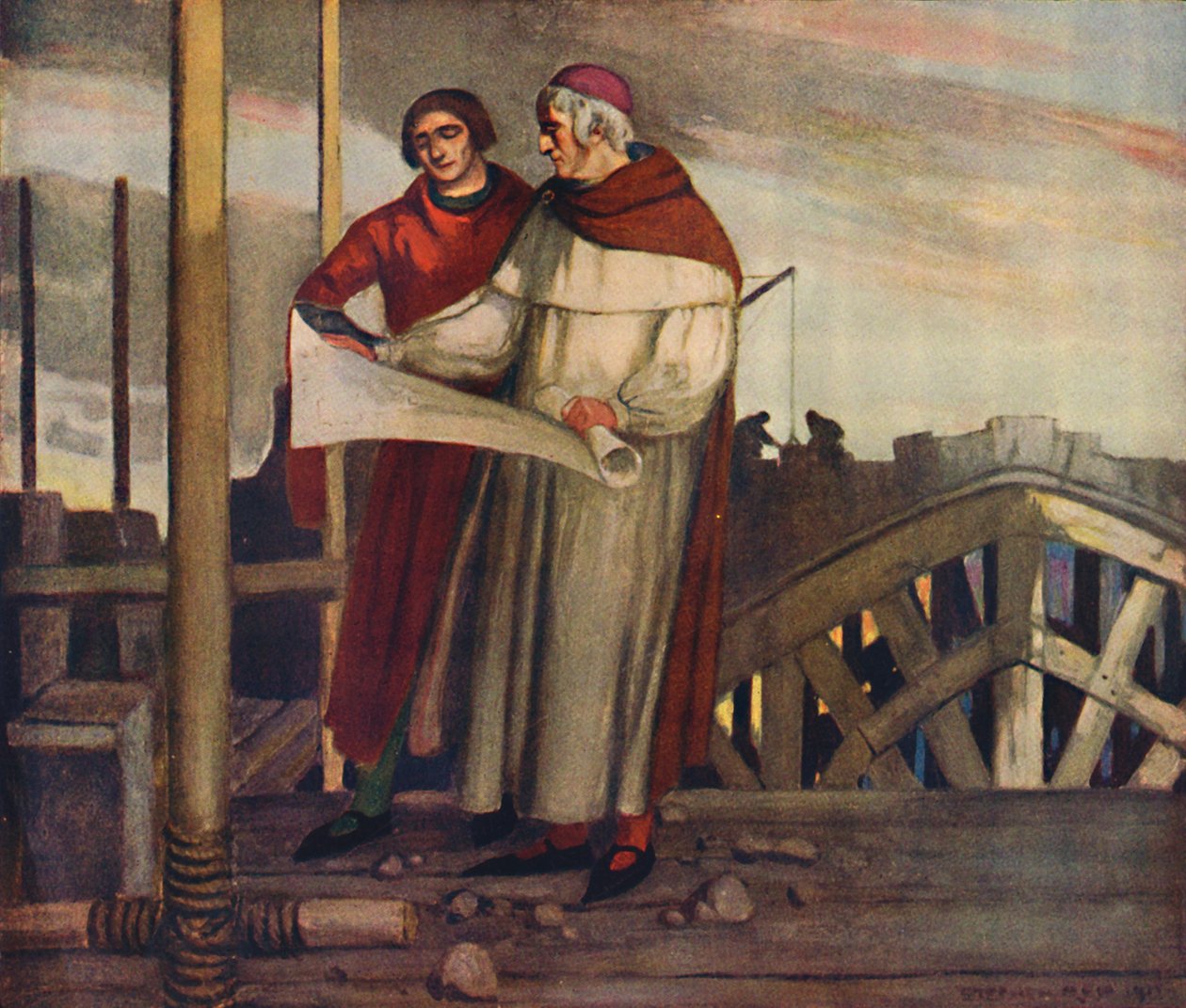 William of Wykeham Budynek Winchester, 1912 autorstwa Unbekannt