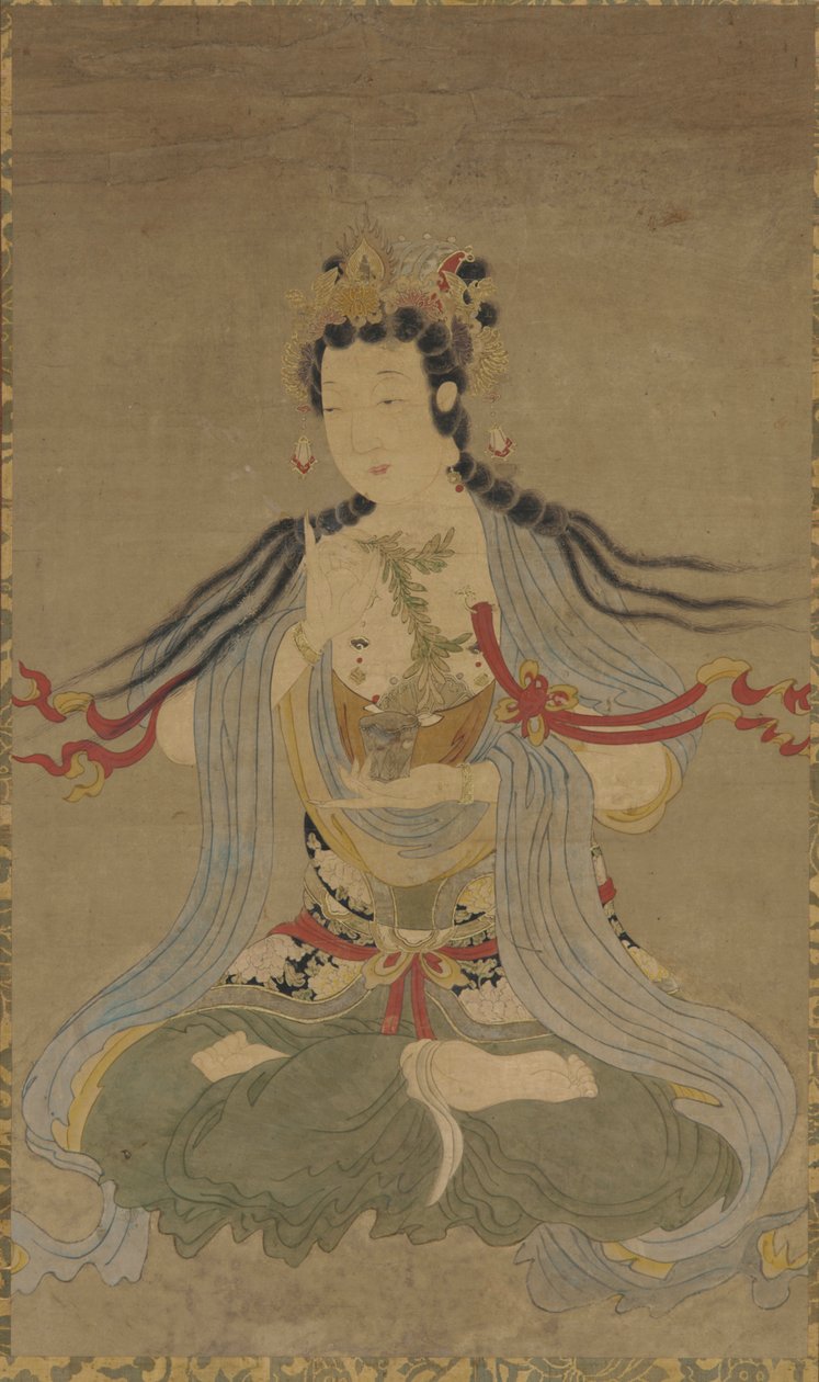 Gałąź wierzby Guanyin, dynastia Ming, XVII wiek. autorstwa Unbekannt