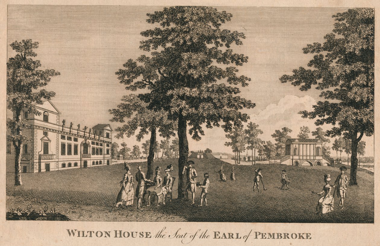 Wilton House siedziba hrabiego Pembroke, 1779. autorstwa Unbekannt