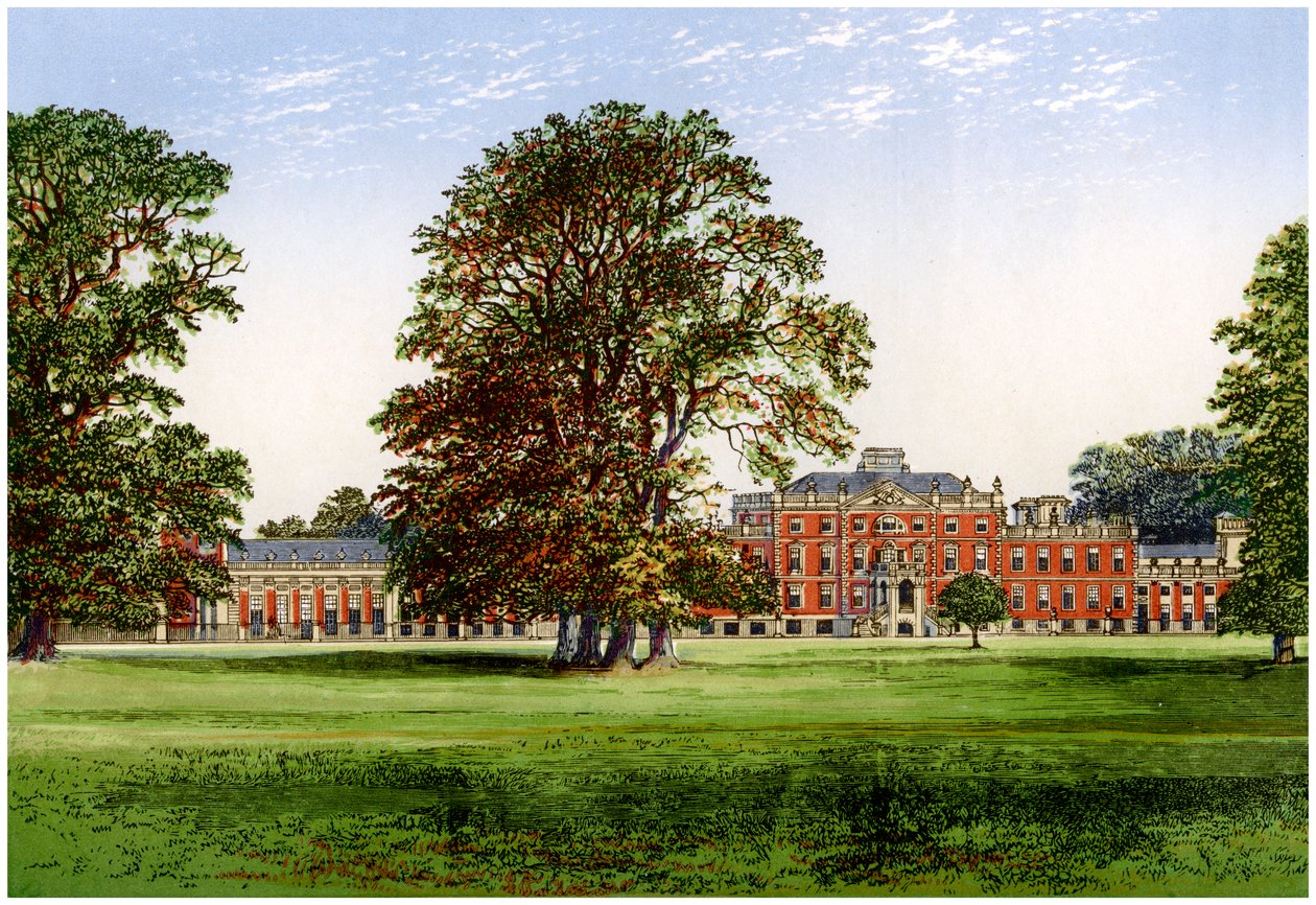 Wimpole Hall, Cambridgeshire, dom hrabiego Hardwicke, ok. 1880 r. autorstwa Unbekannt