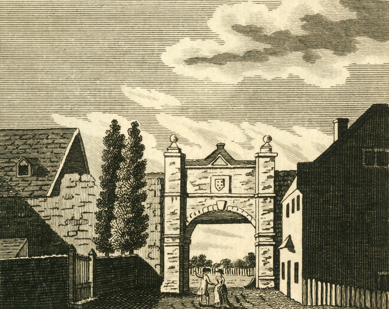 Wincheap Gate, w Canterbury, c1786. autorstwa Unbekannt