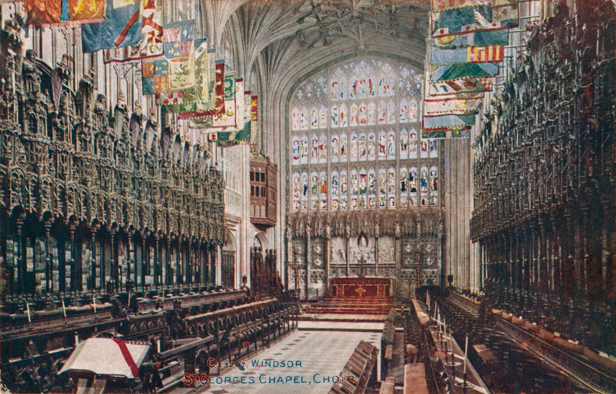 Windsor, kaplica św. Jerzego, chór ok. 1916 r. autorstwa Unbekannt