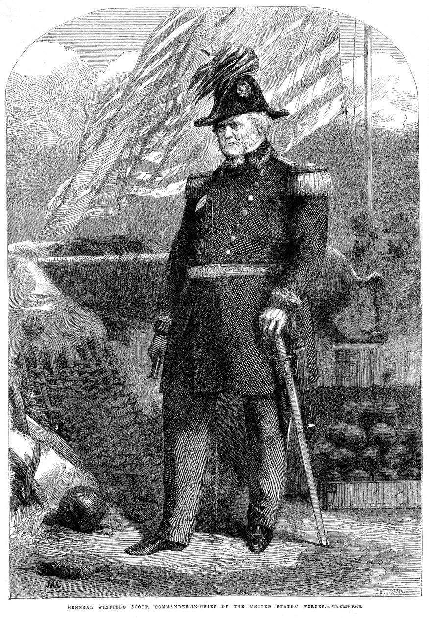 Winfield Scott, amerykański żołnierz, 1861 autorstwa Unbekannt