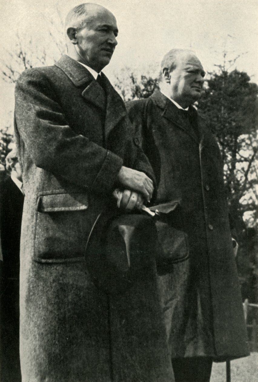 Winston Churchill i prezydent Benes, ok. 1940, 1947. autorstwa Unbekannt