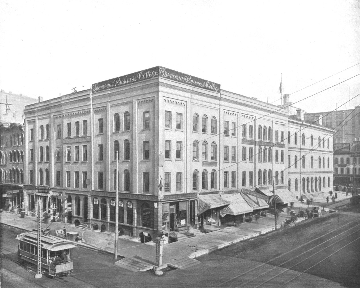 Wisconsin Street i Broadway, Milwaukee, Wisconsin, USA, ok. 1900. autorstwa Unbekannt