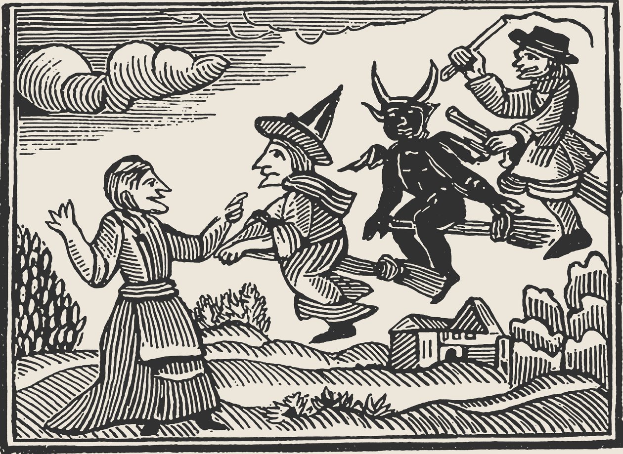 Czarownice z Niewidzialnego świata Cottona Mathera, 1689. autorstwa Unbekannt