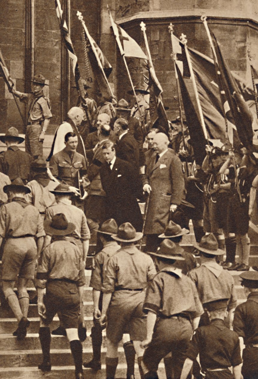 Z harcerzami w Windsor, 1937 autorstwa Unbekannt