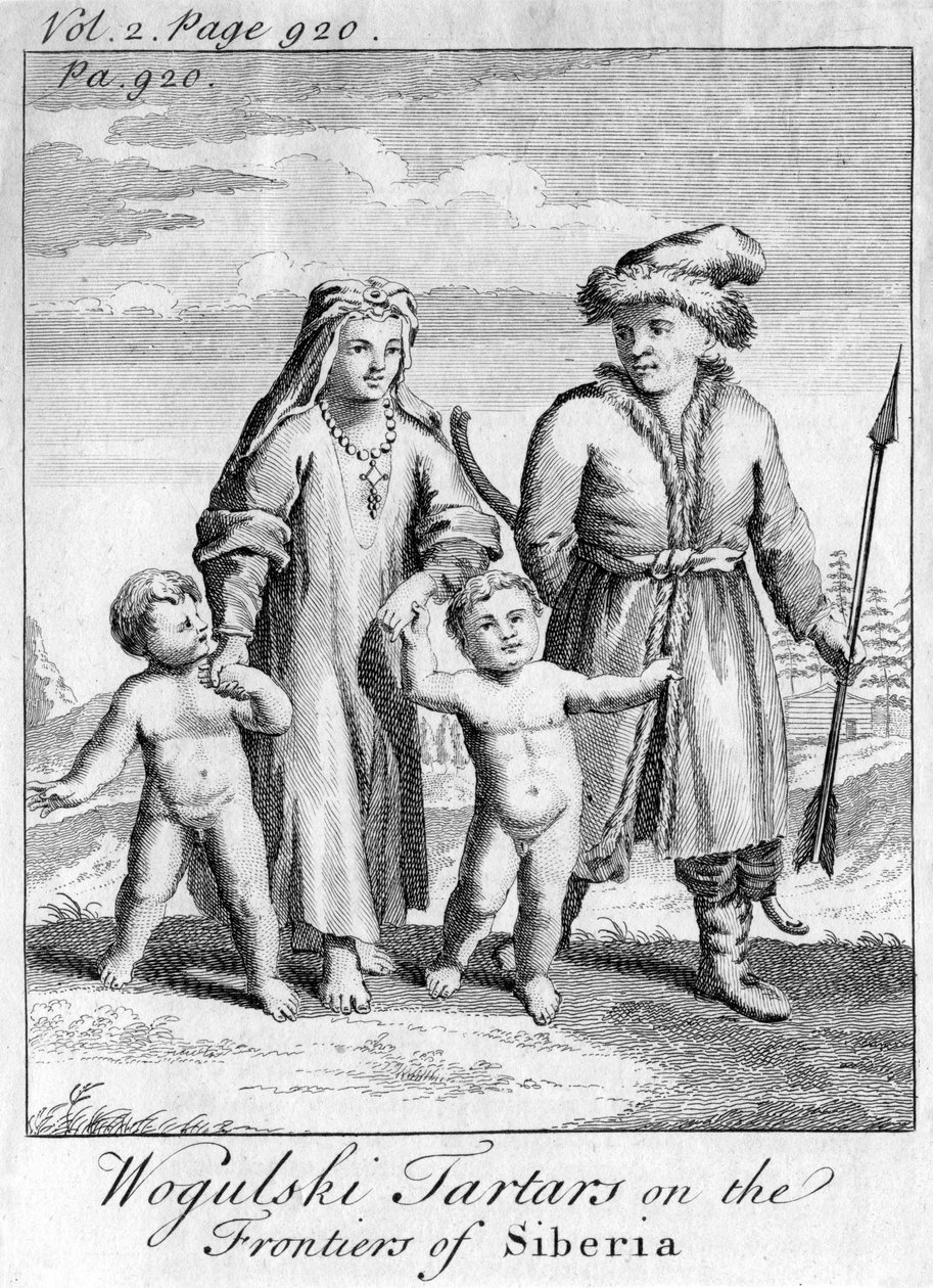 Tatarzy Wokulski na Kresach Syberii, ok. 1740 autorstwa Unbekannt
