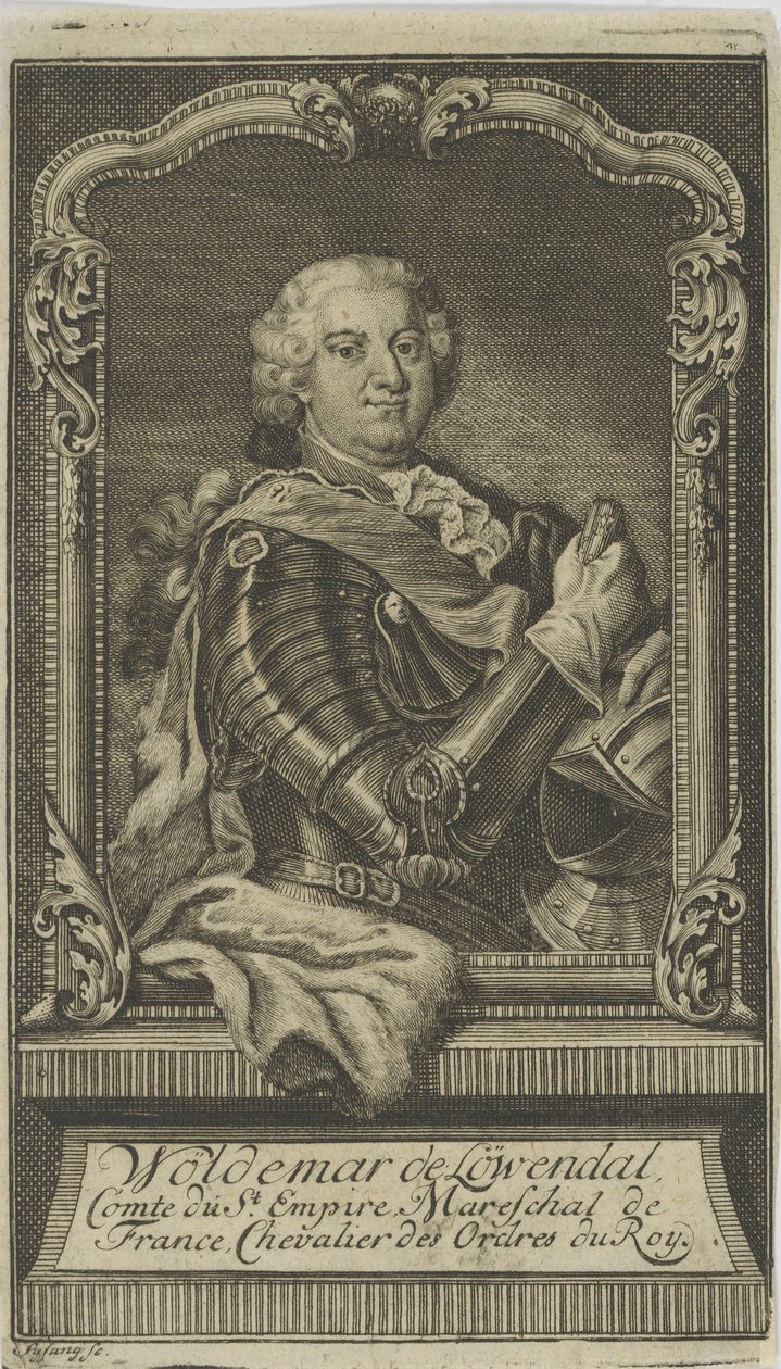 Woldemar Freiherr von Löwendal 1660-1740 , przed 1748 r. autorstwa Unbekannt