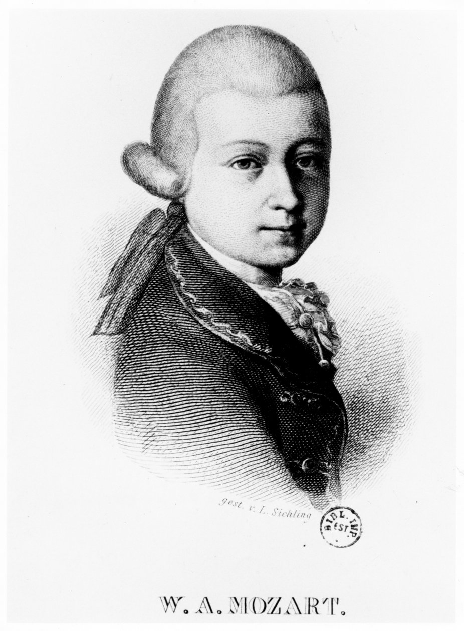 Wolfgang Amadeusz Mozart 1756-1791 w 1770 autorstwa Unbekannt
