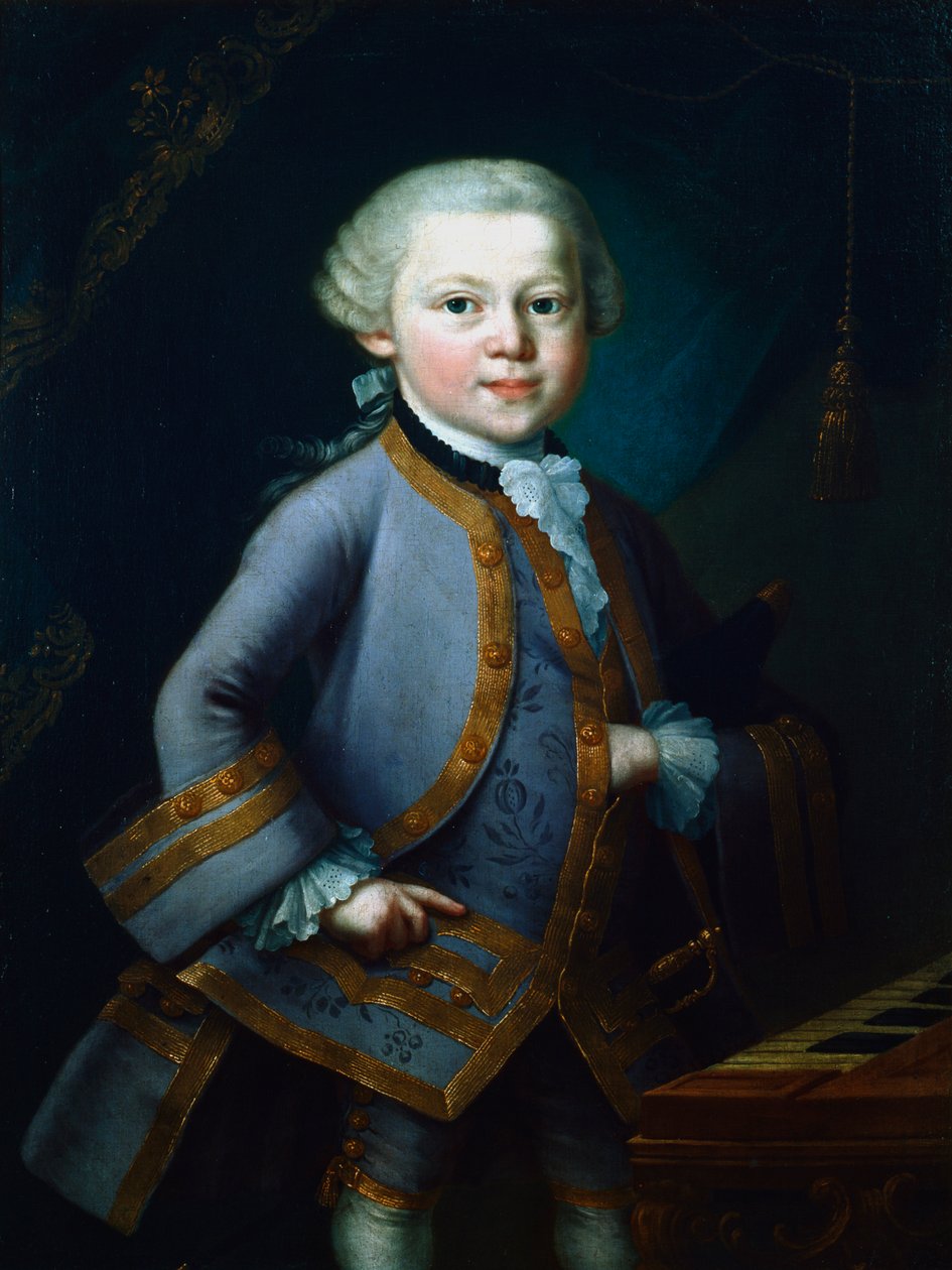 Wolfgang Amadeus Mozart, kompozytor austriacki, 1761 autorstwa Unbekannt