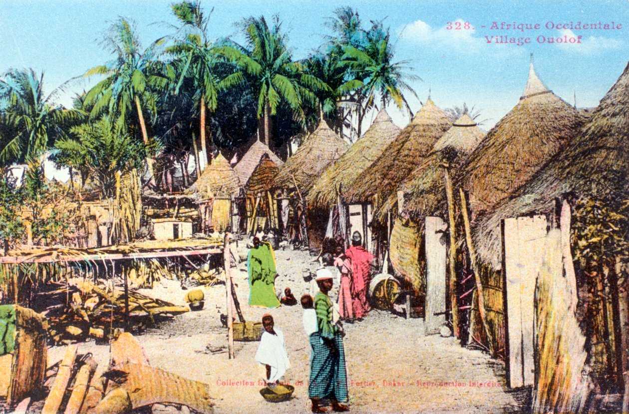 Wieś Wolof, czyli Ouolof, Senegal, XX w. autorstwa Unbekannt