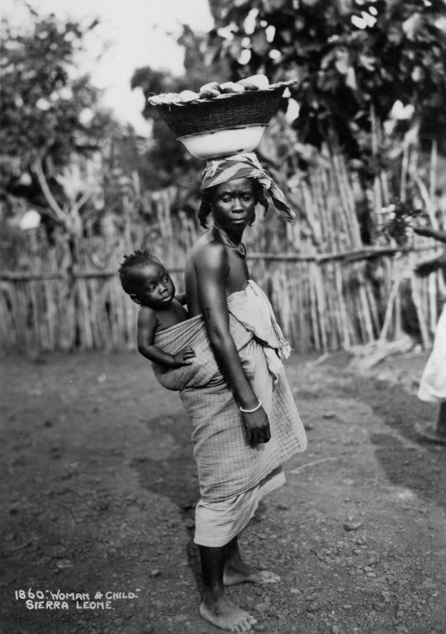 Kobieta i dziecko, Sierra Leone, XX wiek autorstwa Unbekannt