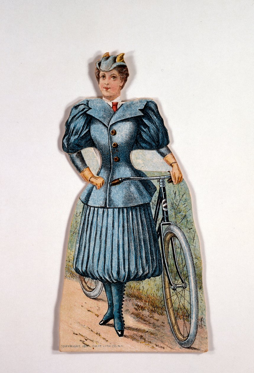 Kobieta w kolarskiej sukience, Amerykanka, ok. 1900 autorstwa Unbekannt