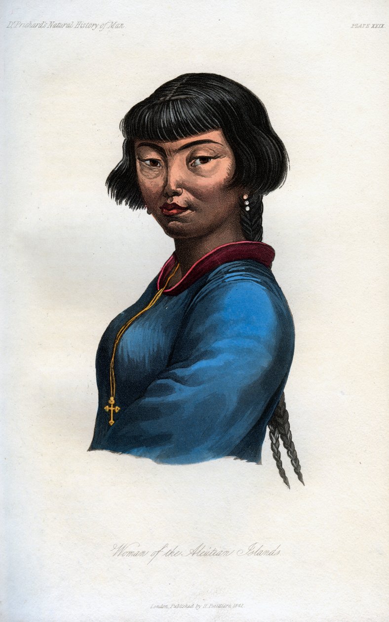 Kobieta z Wysp Aleuckich, 1848 autorstwa Unbekannt