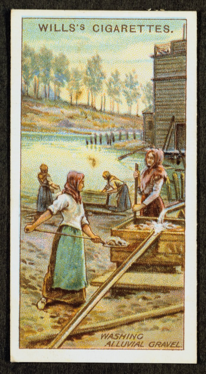 Kobiety zmywające platynę szlachetnego metalu ze żwirów aluwialnych, Ural, Rosja, 1916 autorstwa Unbekannt