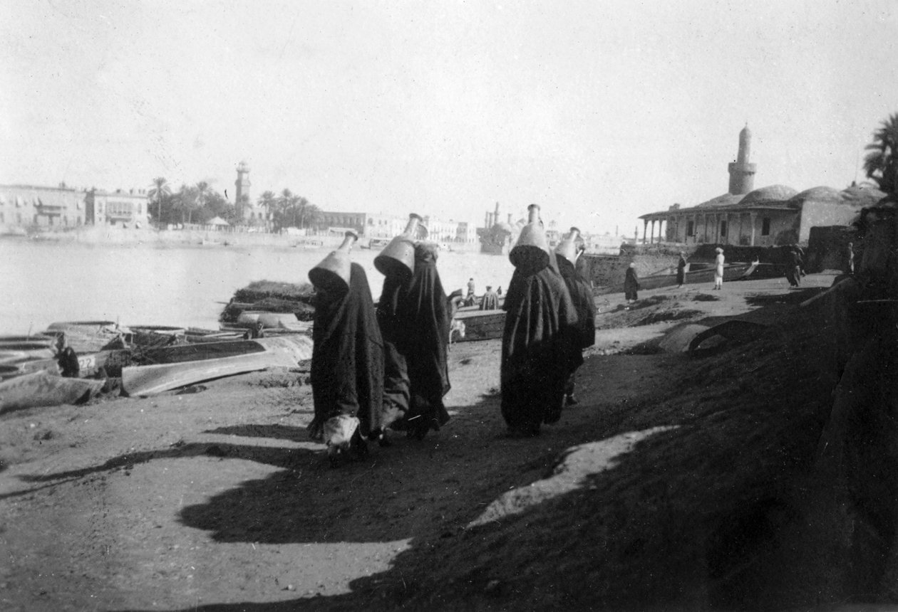 Wodniczki, rzeka Tygrys, Bagdad, Irak, 1917-1919 autorstwa Unbekannt