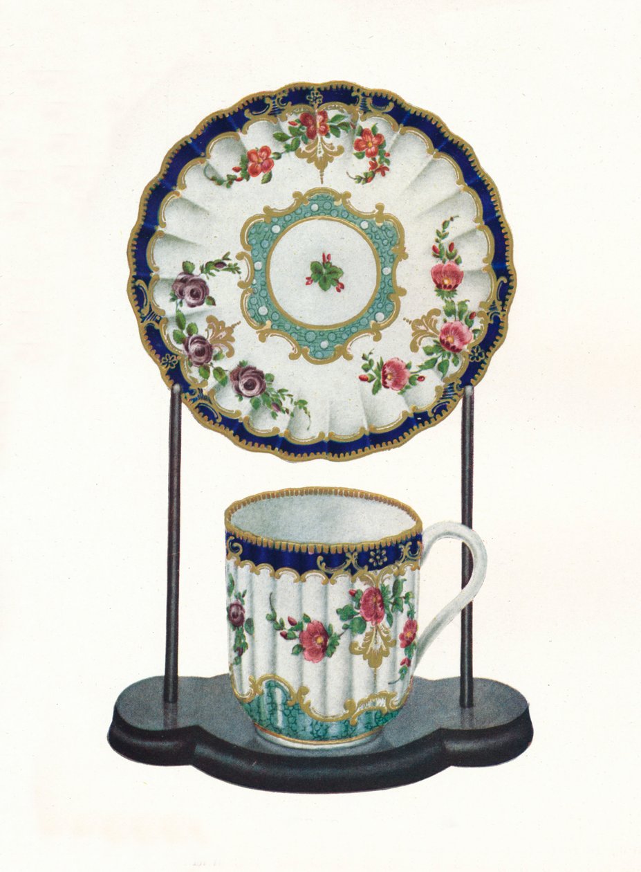 Filiżanka i spodek Worcester, c1770 autorstwa Unbekannt