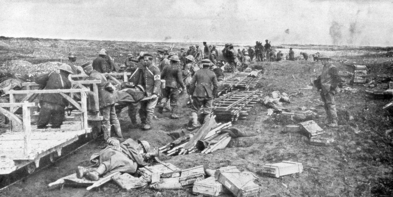 Ranny punkt ewakuacyjny, Vimy, Francja, I wojna światowa, kwiecień 1917 autorstwa Unbekannt