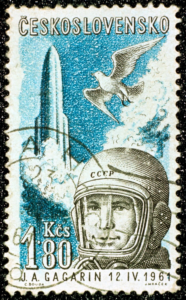 Jurij Gagarin, sowiecki rosyjski kosmonauta, 1961 autorstwa Unbekannt