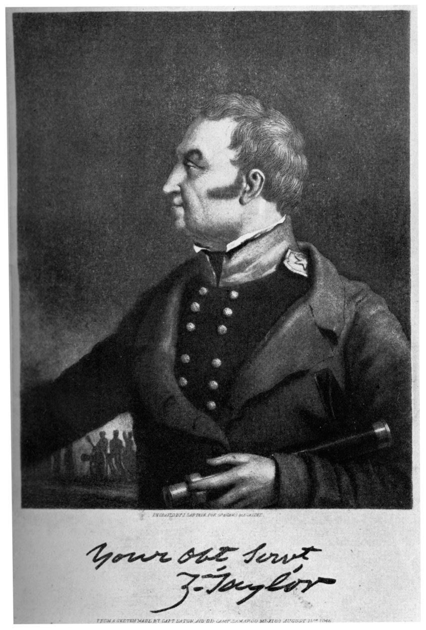 Zachary Taylor, amerykański przywódca wojskowy i polityk, c1846, 1908 autorstwa Unbekannt
