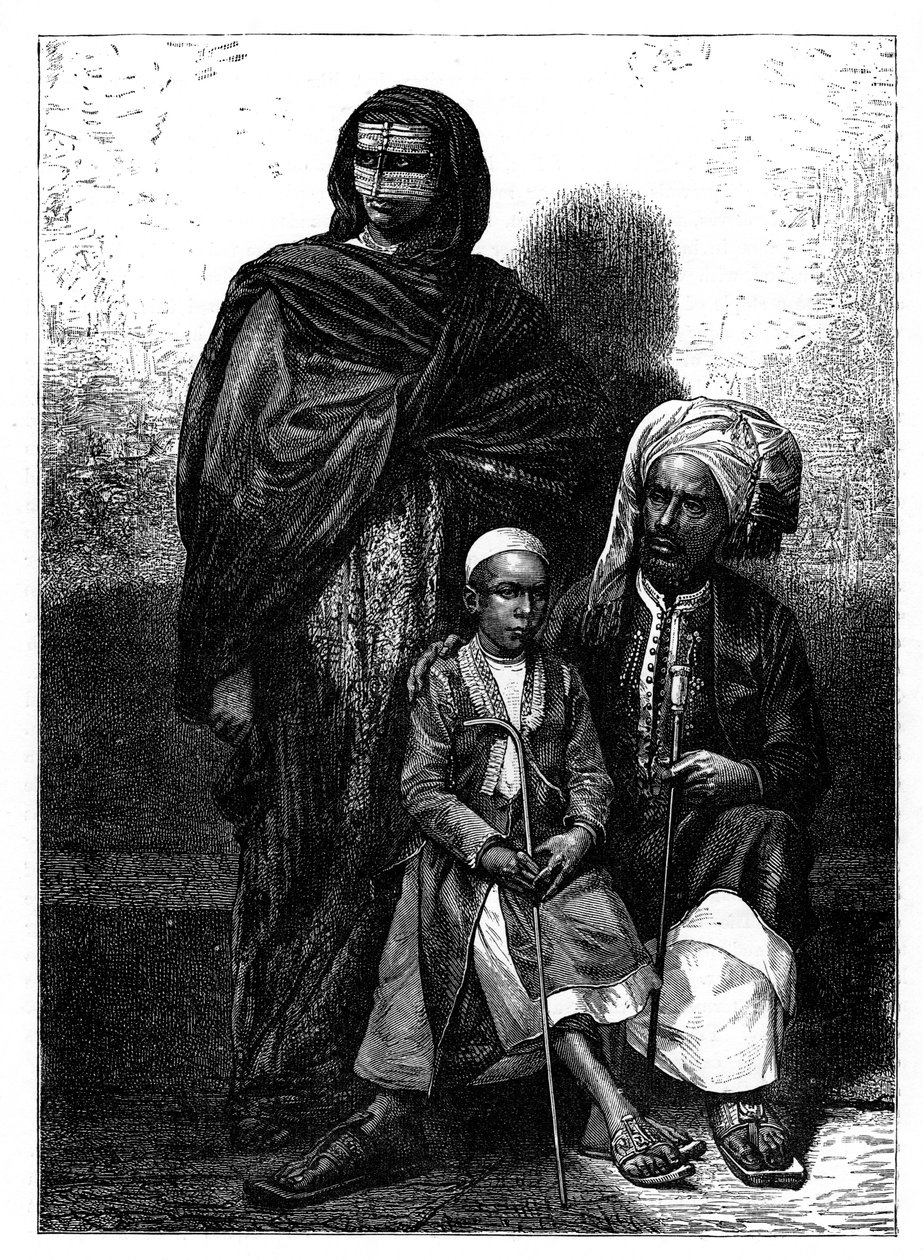 Arabska rodzina Zanzibaru, ok. 1890 r. autorstwa Unbekannt