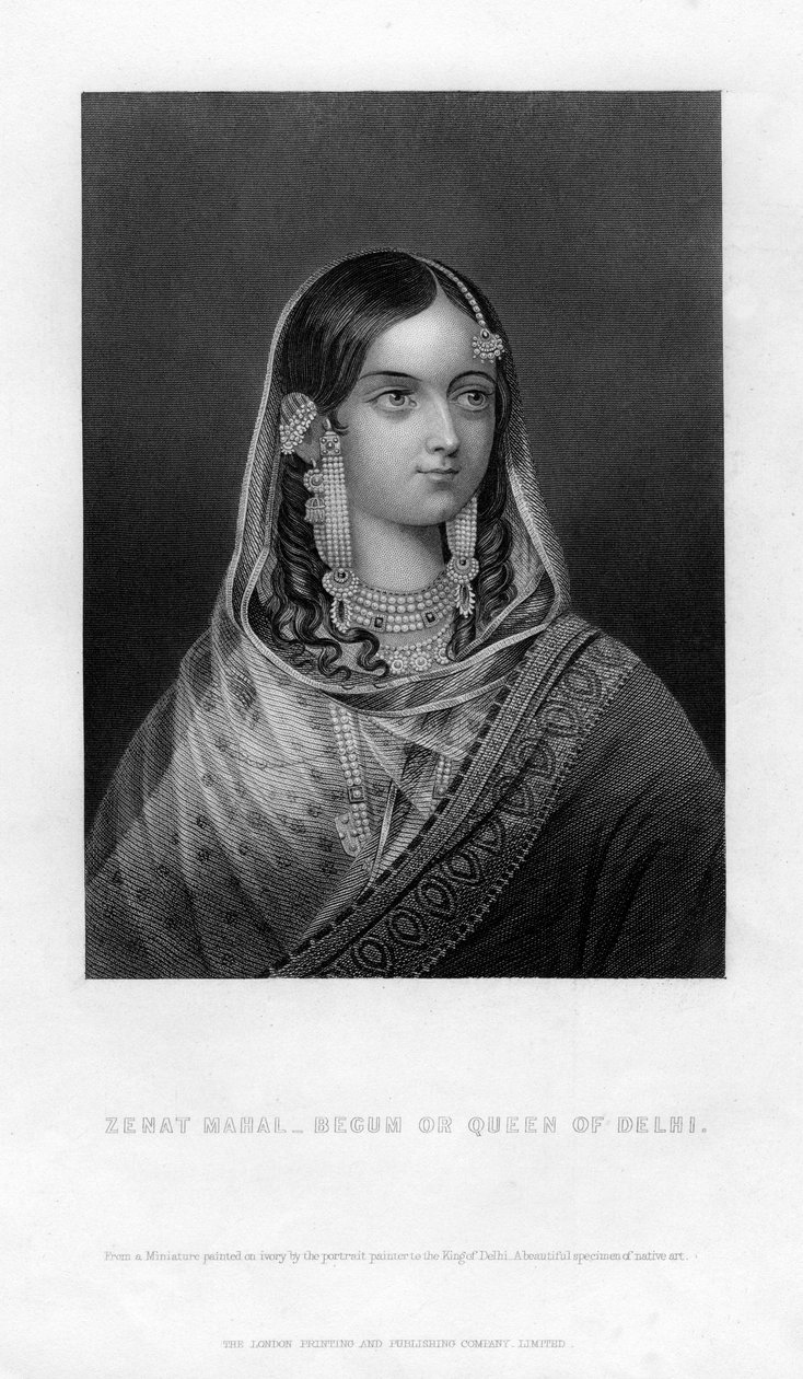 Zenat Mahal - Begum lub Królowa Delhi, XIX wiek autorstwa Unbekannt